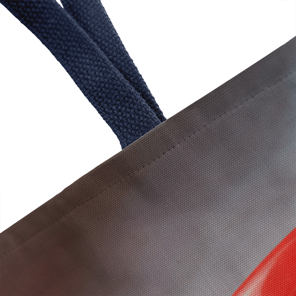 Detail shot of double-sided design with faith quote typography