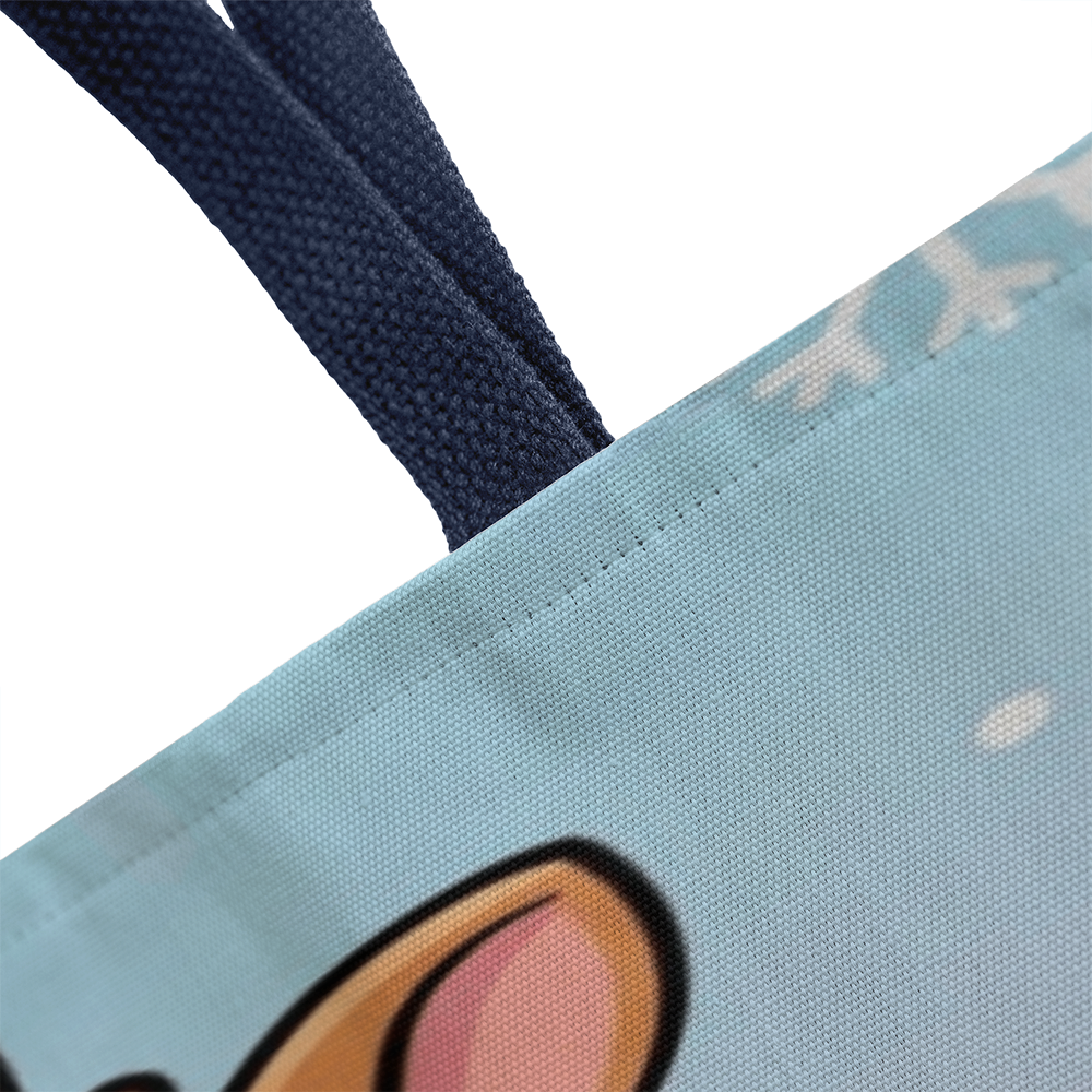 Cute Reindeer Christmas Tote Bag | Festive Holiday Shopper & Gift Bag