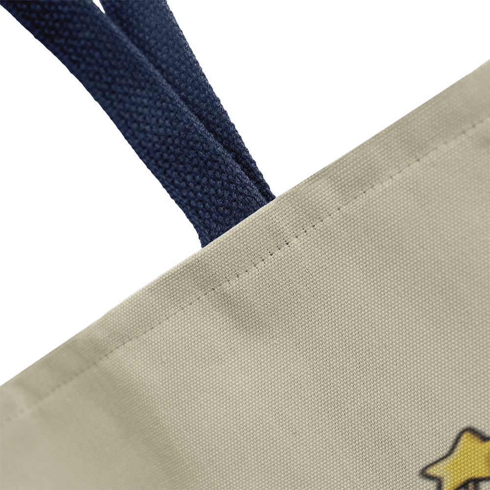 Durable double-sided print tote with camera sketch