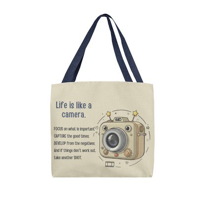Motivational quote bag for artists and hobby photographers