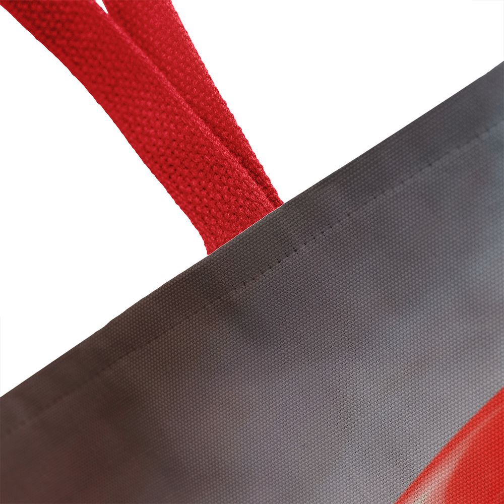 Close-up of soft cotton webbing handles in natural light