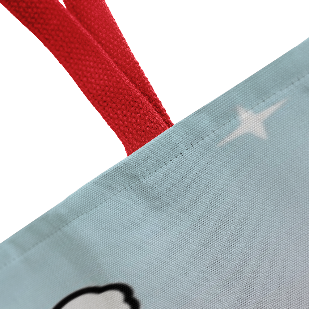 Cute Christmas Penguin Tote Bag | Festive Holiday Shopper & Gift Bag