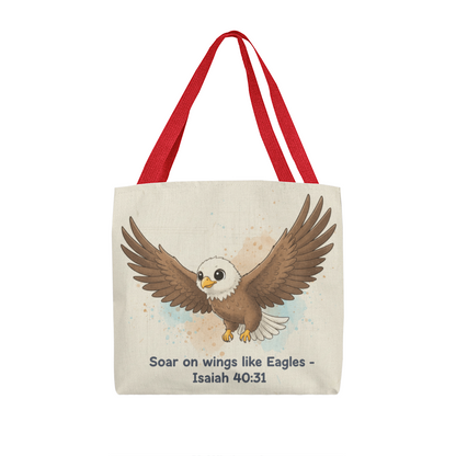 Soar on Wings Like Eagles Tote Bag – Isaiah 40:31 Scripture Gift | Inspirational Christian Tote for Faith, Strength & Hope