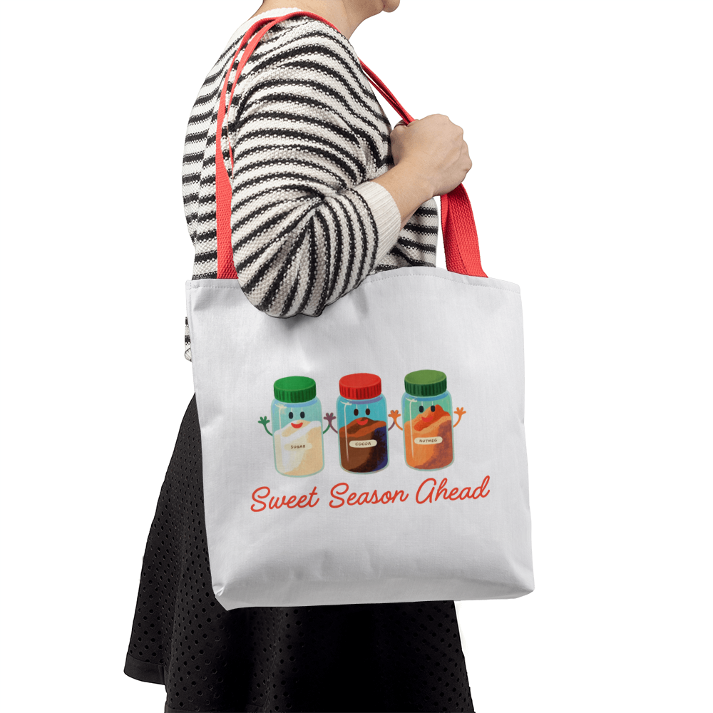 Sweet Season Ahead Christmas Tote Bag | Cute Holiday Market Bag for Bakers