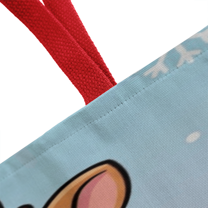Cute Reindeer Christmas Tote Bag | Festive Holiday Shopper & Gift Bag