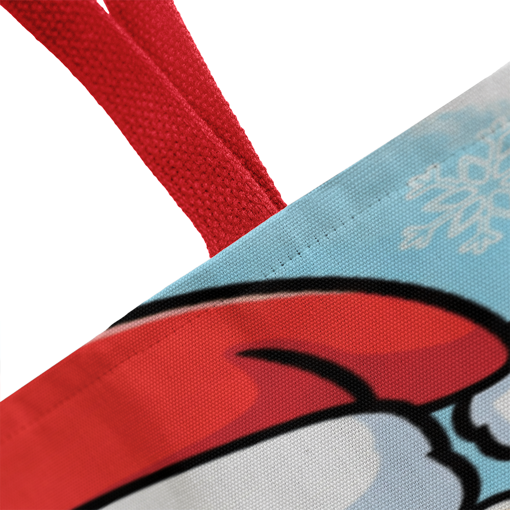 Jolly Santa Christmas Tote Bag | Cute Holiday Shopper & Gift Bag