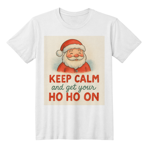 Retro Santa “Keep Calm & Get Your Ho Ho On” Christmas t-shirt