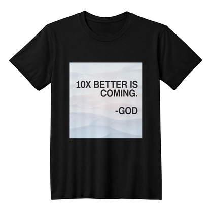 Motivational Christian shirt with front-only minimalist print