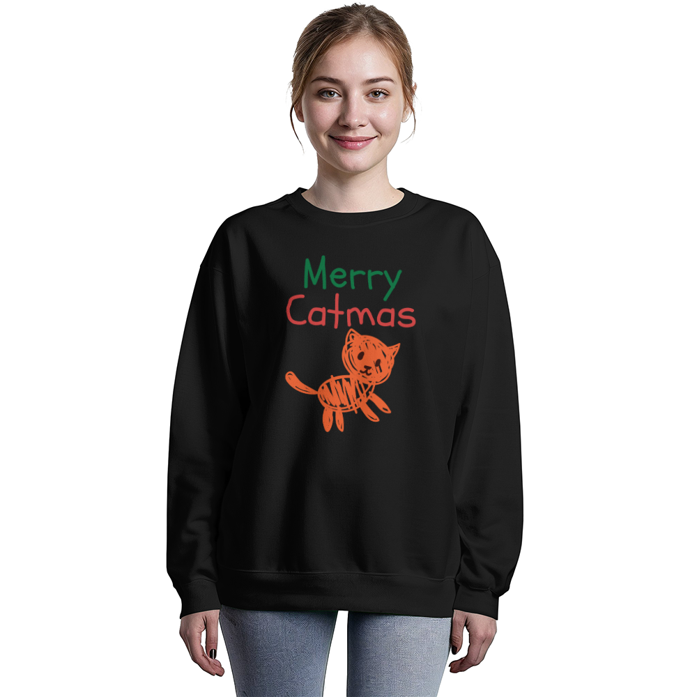 Merry Catmas Holiday Crewneck Sweatshirt