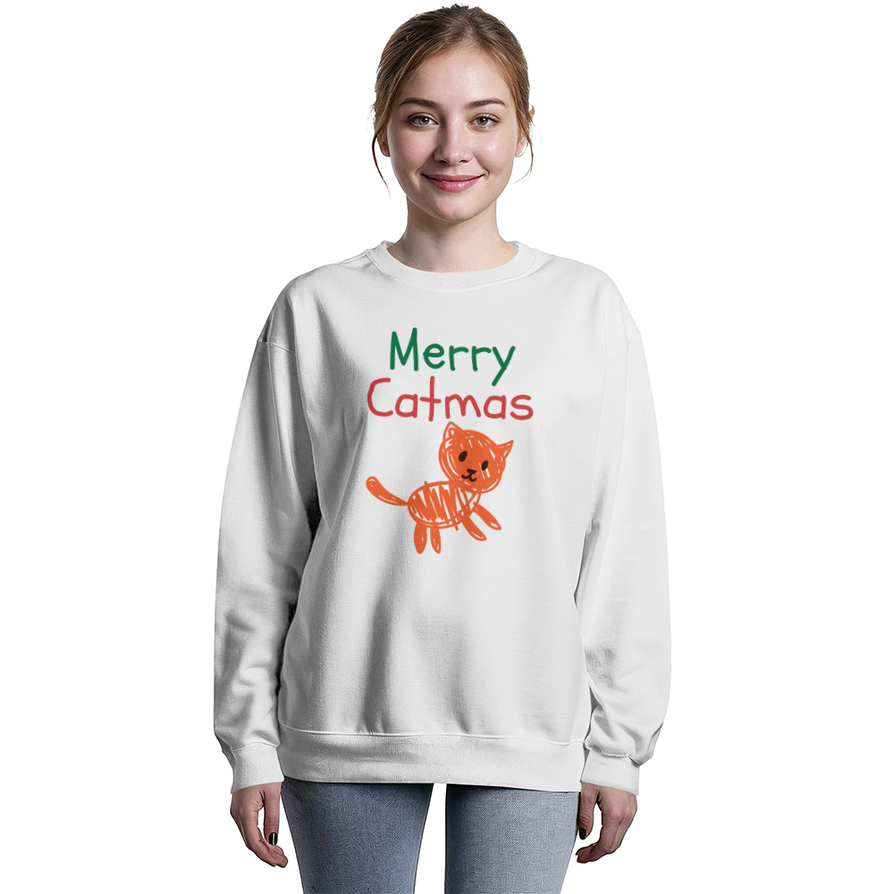 Merry Catmas Holiday Crewneck Sweatshirt