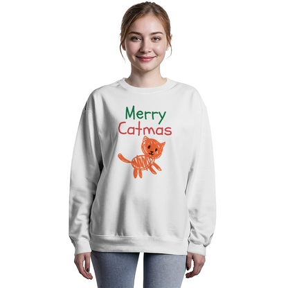 Merry Catmas Holiday Crewneck Sweatshirt