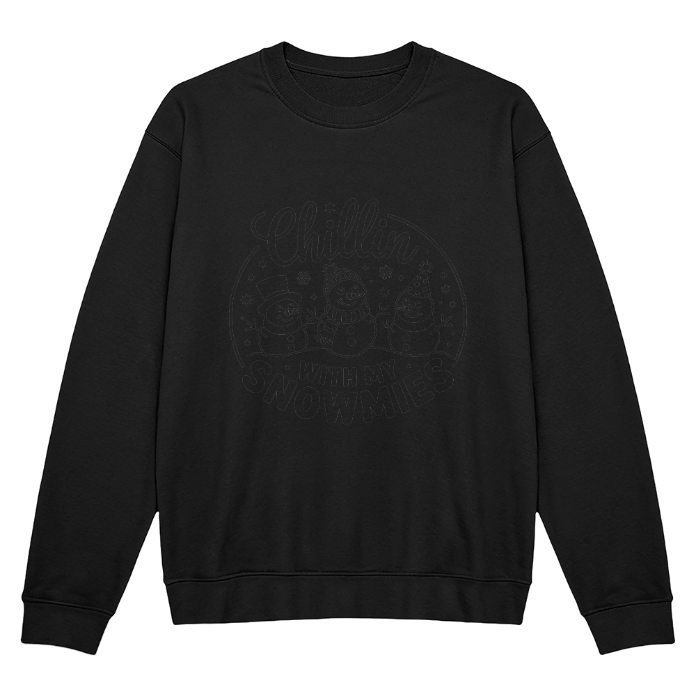 Chillin' With My Snowmies – Cozy Christmas Crewneck Sweatshirt