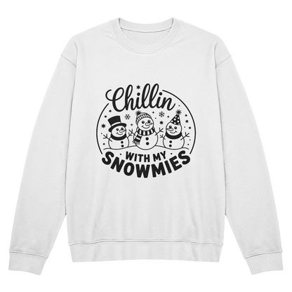 Chillin' With My Snowmies – Cozy Christmas Crewneck Sweatshirt