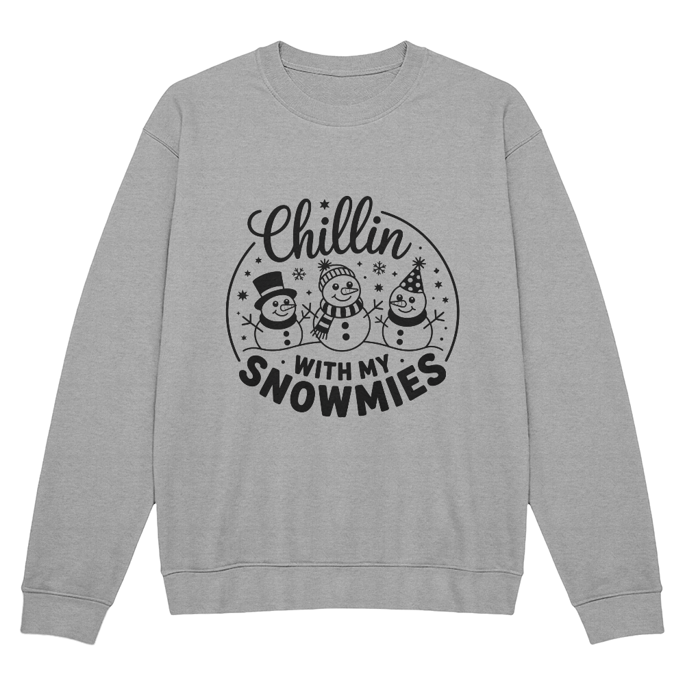 Chillin' With My Snowmies – Cozy Christmas Crewneck Sweatshirt