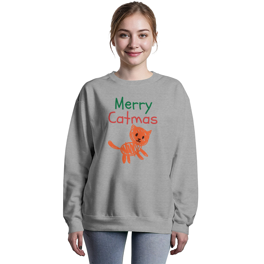 Merry Catmas Holiday Crewneck Sweatshirt