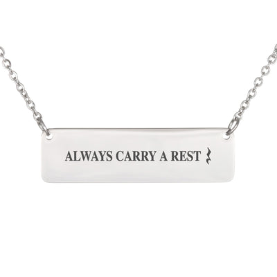 Always Carry a Rest Bar Necklace for Music Teachers & Musicians | Quinnlyn & Co.