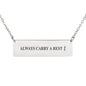 Always Carry a Rest Bar Necklace for Music Teachers & Musicians | Quinnlyn & Co.