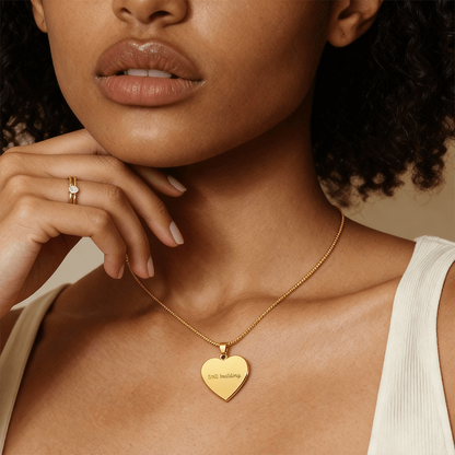 Still Building Necklace Gift for Mom or Strong Woman Meaningful Engraved Heart Jewelry