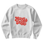 Merry & Bright retro Christmas sweatshirt flat lay