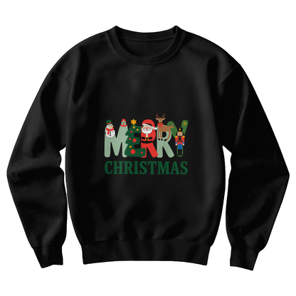 Merry Christmas Sweatshirt | Cute Holiday Unisex Crewneck
