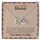 Endless Love Necklace for Mom – Spanglish “Para mi maravillosa Mamá” Message Card | Latina Mother's Gift From Daughter | Mother's Day, Birthday & Christmas Jewelry