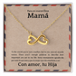 Endless Love Necklace for Mom – Spanglish “Para mi maravillosa Mamá” Message Card | Latina Mother's Gift From Daughter | Mother's Day, Birthday & Christmas Jewelry