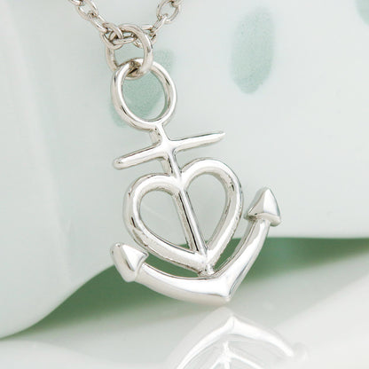 Hope anchors the soul Christian necklace