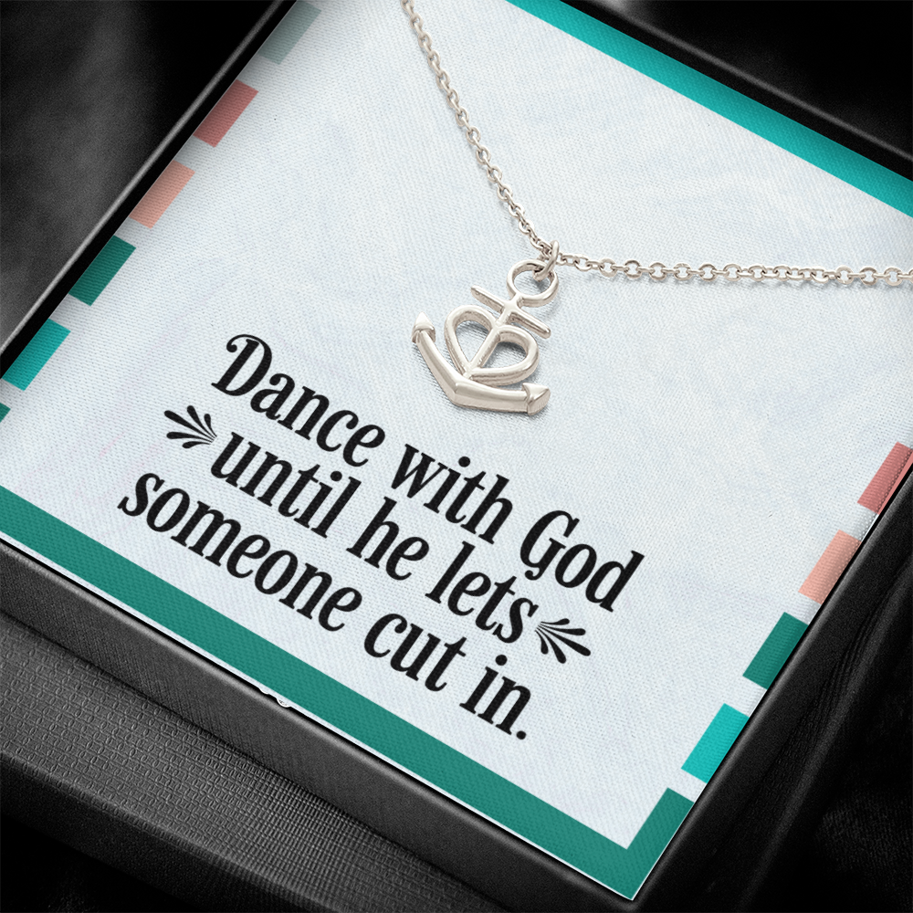 Faith-inspired anchor necklace symbolizing patience and divine timing