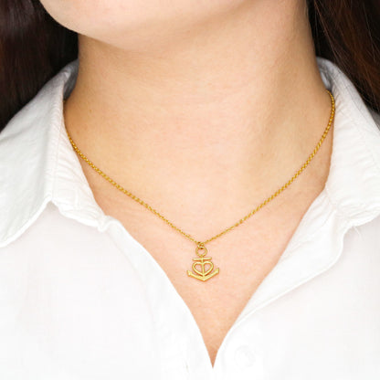 Heart and anchor charm necklace for meaningful connections