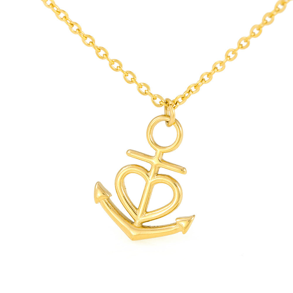 Strength symbolism anchor necklace for gifting