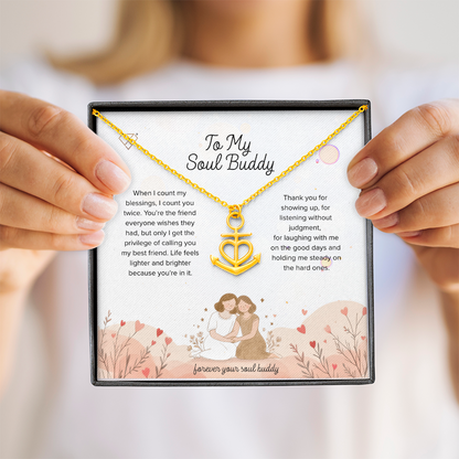 Inspirational anchor charm pendant for daily wear