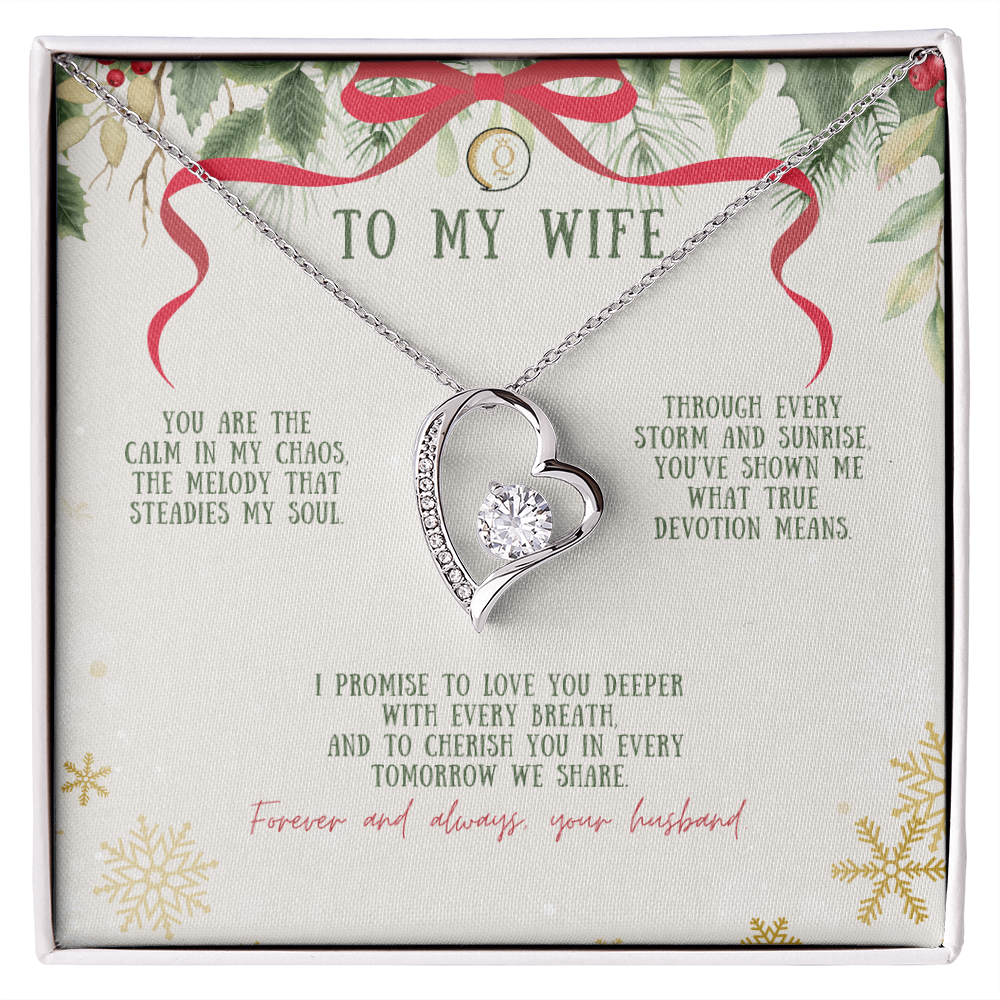 To My Wife – Christmas Forever Love Necklace (Holiday Edition)