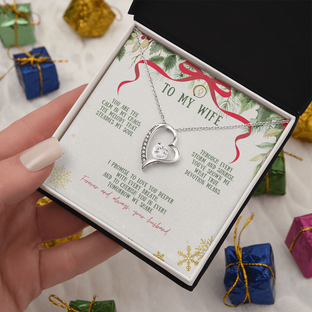 To My Wife – Christmas Forever Love Necklace (Holiday Edition)