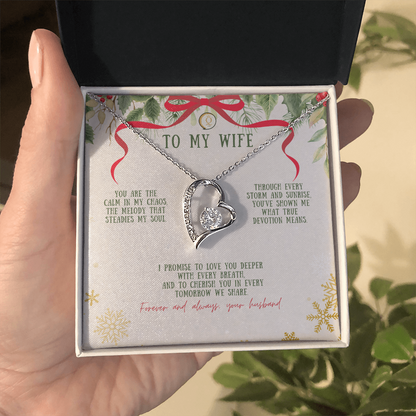 To My Wife – Christmas Forever Love Necklace (Holiday Edition)
