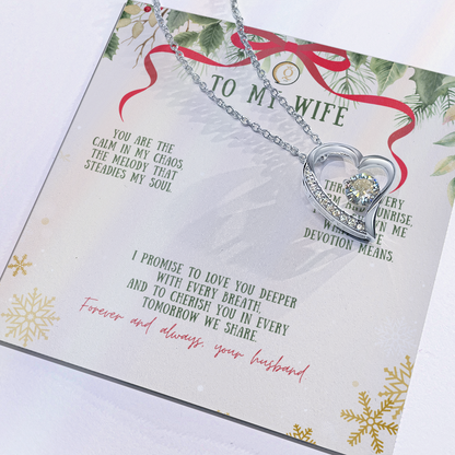 To My Wife – Christmas Forever Love Necklace (Holiday Edition)