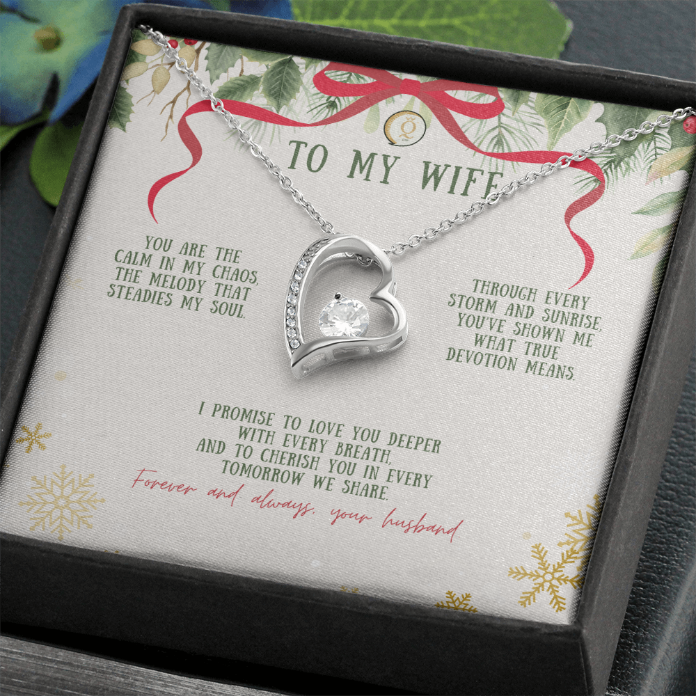 To My Wife – Christmas Forever Love Necklace (Holiday Edition)