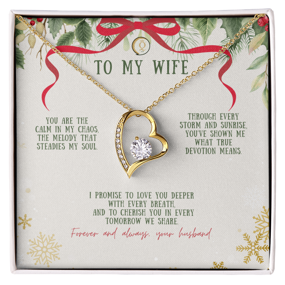 To My Wife – Christmas Forever Love Necklace (Holiday Edition)