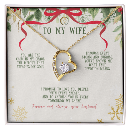 To My Wife – Christmas Forever Love Necklace (Holiday Edition)