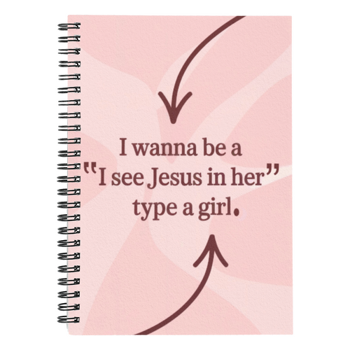 “I See Jesus in Her” faith journal for women with modern design