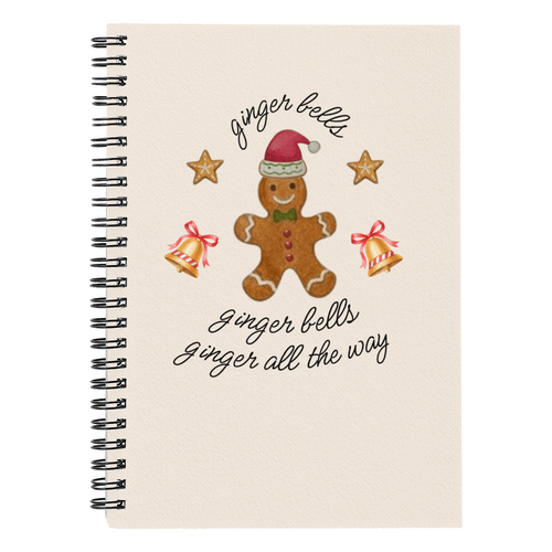 Ginger Bells Christmas Spiral Notebook | Cute Gingerbread Holiday Journal for Notes, Lists & Festive Cheer