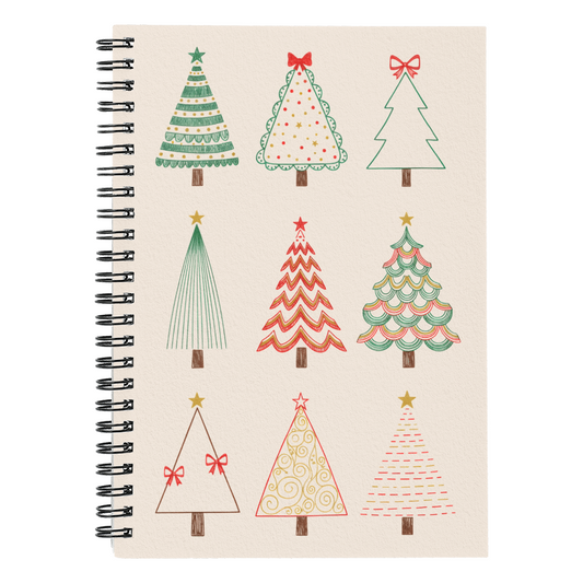 Whimsical Christmas Trees Spiral Notebook | Festive Holiday Journal for Notes, Lists & Creative Ideas