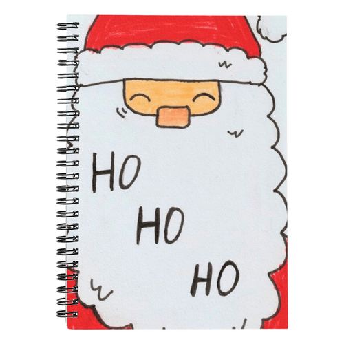 Ho Ho Ho Santa Christmas Journal | Cute Holiday Spiral Notebook for Gift Lists & Notes