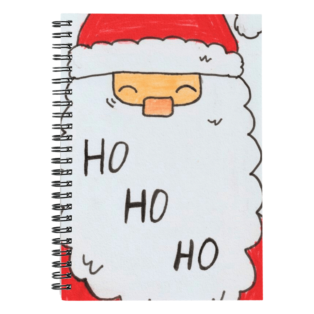 Ho Ho Ho Santa Christmas Journal | Cute Holiday Spiral Notebook for Gift Lists & Notes