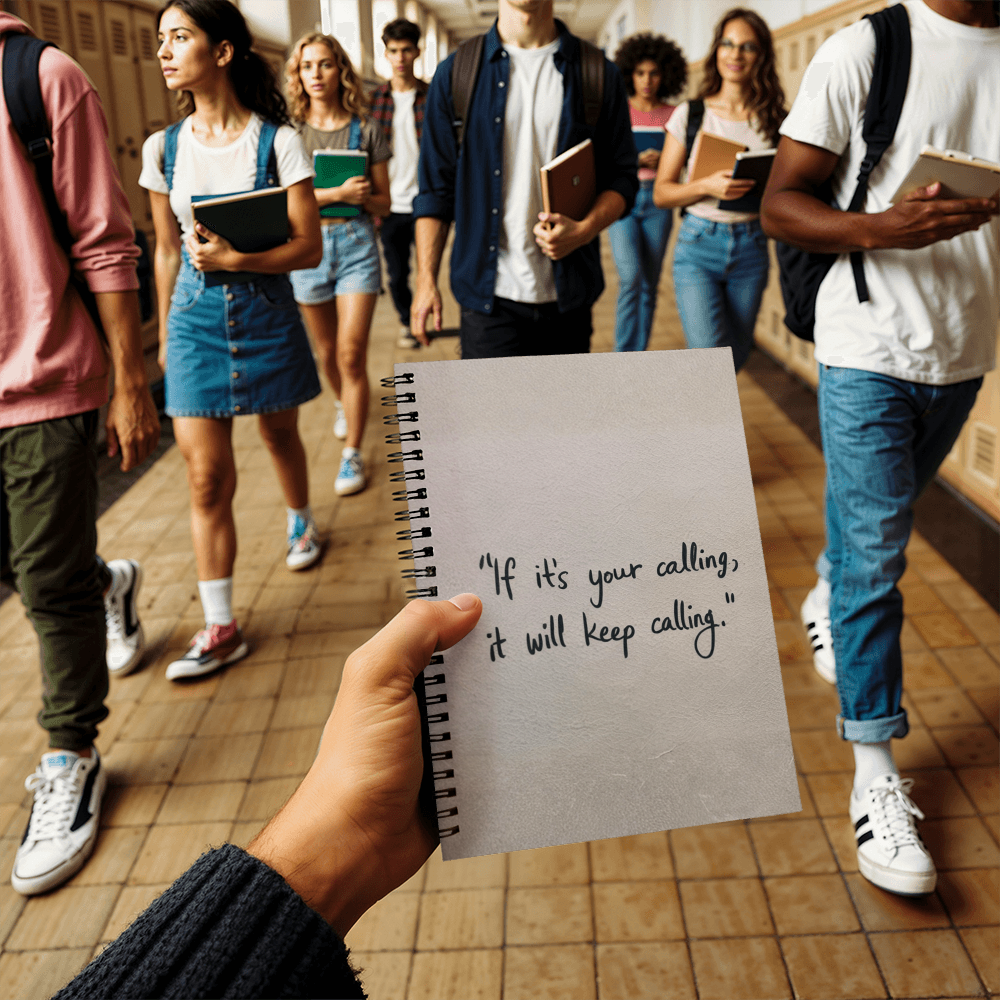 If It's Your Calling, It Will Keep Calling – Motivational Spiral Notebook | Inspirational Gift Journal