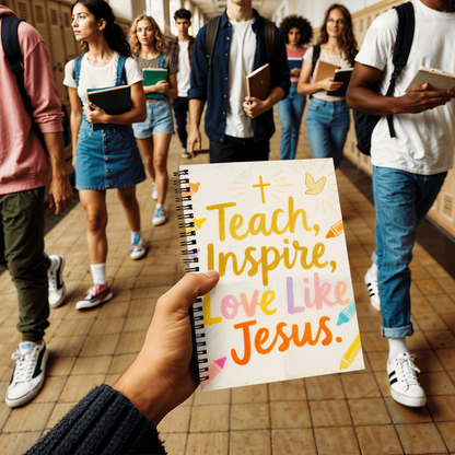 6x8 Christian notebook for teachers and leaders
