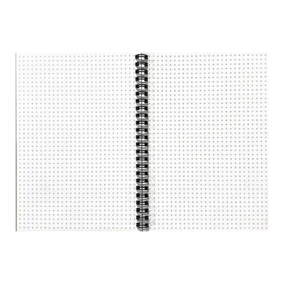 Inside pages showing ruled lines and document pocket in back cover.