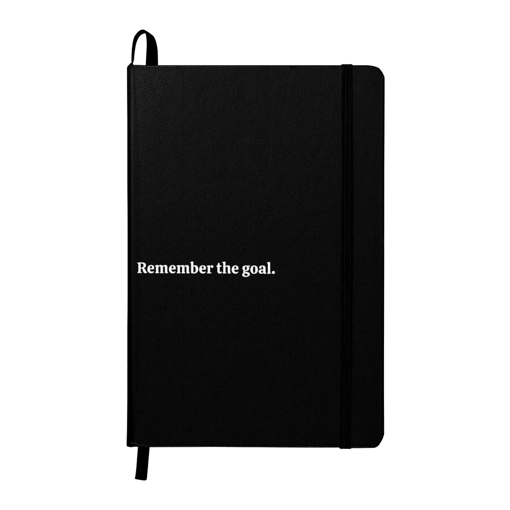 Remember the Goal Ambassador Bound Journal elegant black hardcover notebook