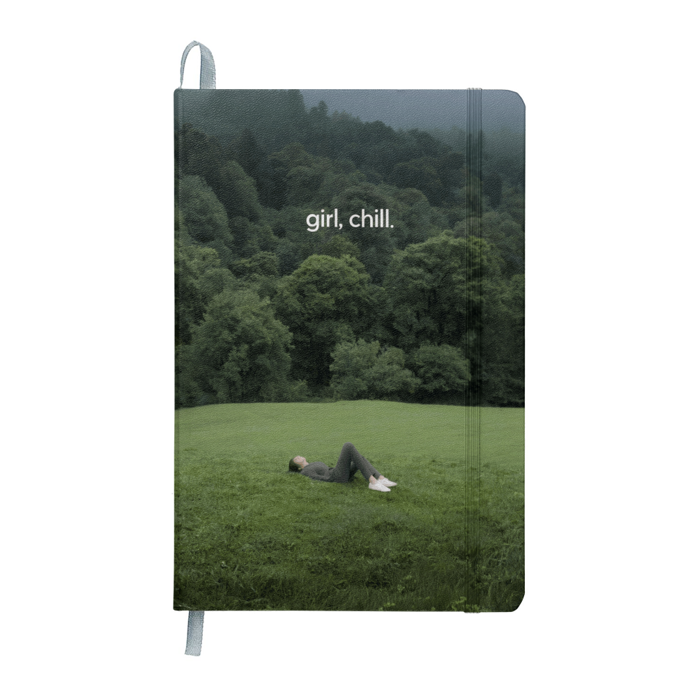 Girl Chill Inspirational Self Care & Mindfulness Hardcover Journal for Women
