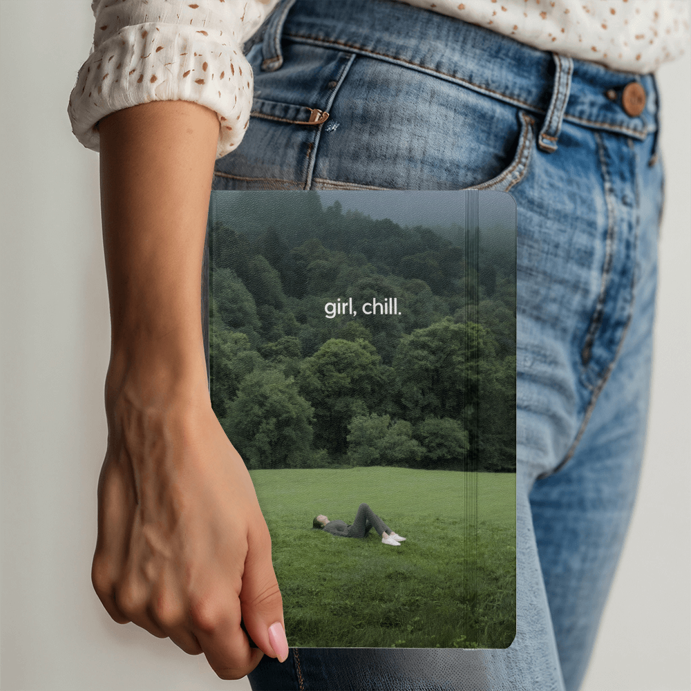 Girl Chill Inspirational Self Care & Mindfulness Hardcover Journal for Women