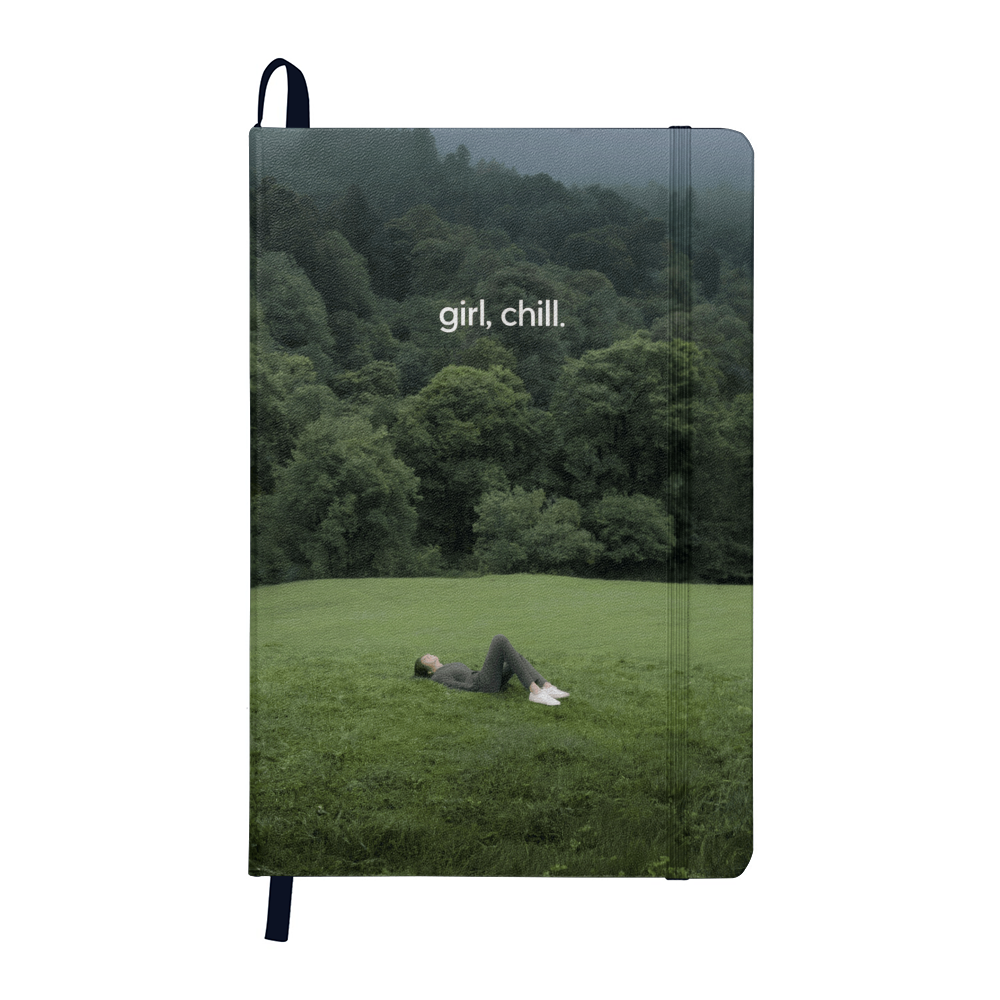 Girl Chill Inspirational Self Care & Mindfulness Hardcover Journal for Women